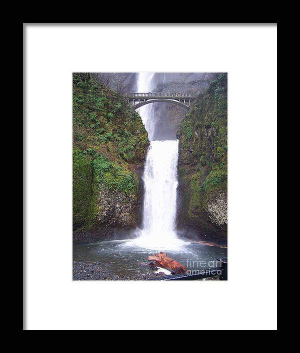 Waterfall Framed Print featuring the photograph Lower Multnomah Falls by Charles Robinson