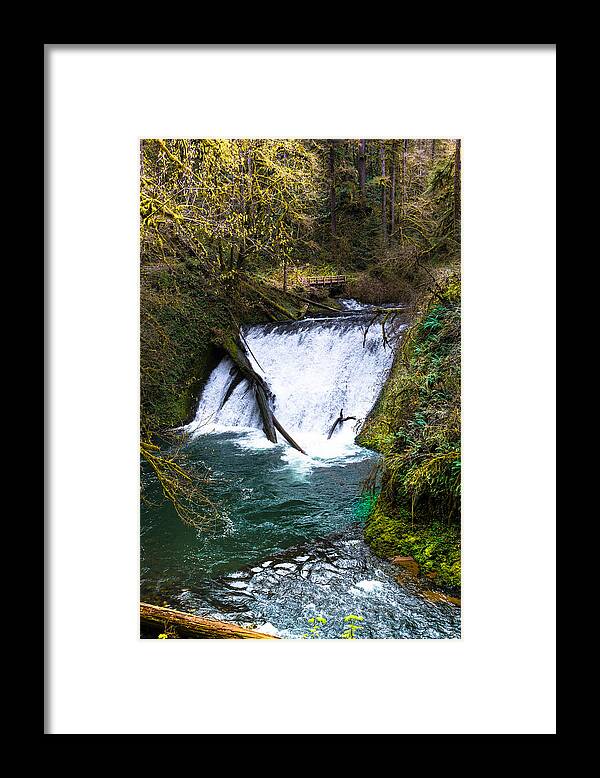 Lower North Falls Framed Print featuring the photograph Lower North Falls by Jerry Cahill