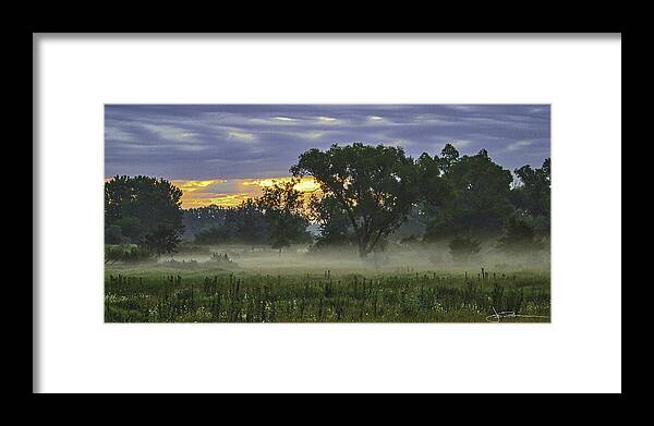 Fog Framed Print featuring the photograph Lowlands Morning by Jim Bunstock