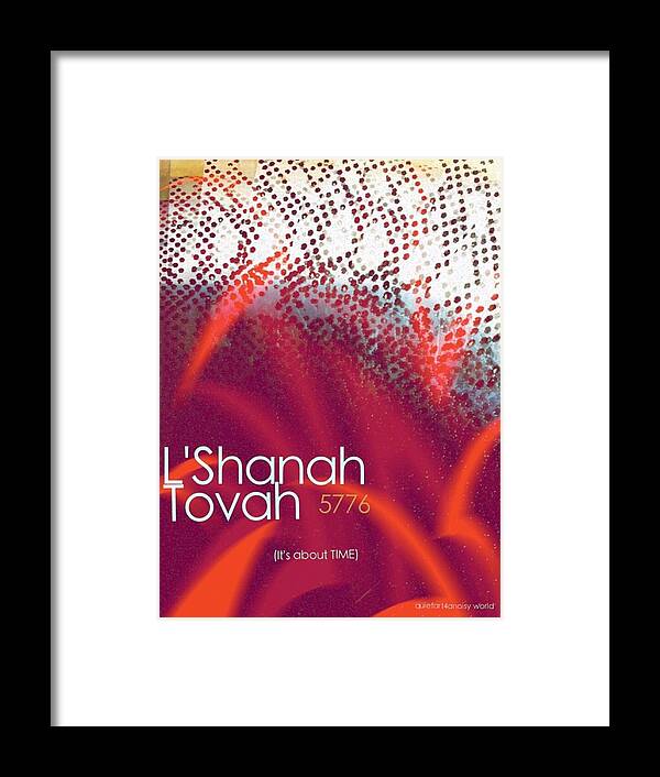  Framed Print featuring the digital art L'Shanah Tovah 1 by Cooky Goldblatt