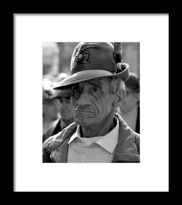 People Framed Print featuring the photograph Lucca Verteran by Michael Riley