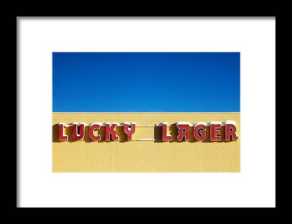 Lucky Lager Framed Print featuring the photograph Lucky Lager by Todd Klassy