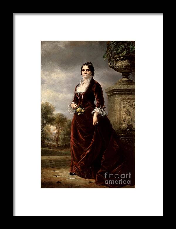 Government Framed Print featuring the photograph Lucy Hayes, First Lady by Science Source