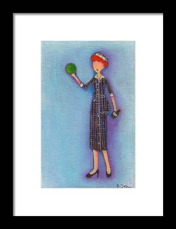 Lucille Ball Framed Print featuring the painting Lucy's Drunken Green Ball by Ricky Sencion