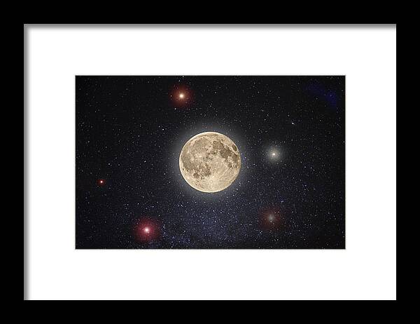 Moon Framed Print featuring the photograph Luna Lux by Steve Gadomski