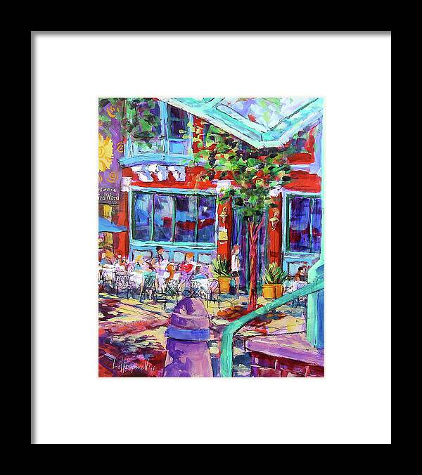 Painting Framed Print featuring the painting Lunch Alfresco by Les Leffingwell