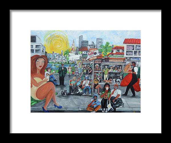 Little Havana Framed Print featuring the painting LuvLyfe.xyz - Love Life- Ama la Vida by Jorge Delara