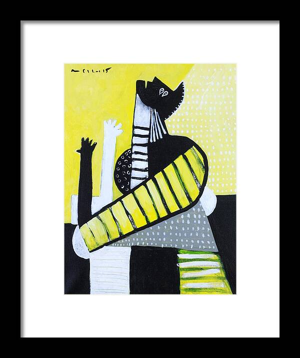  Abstract Framed Print featuring the painting LUX No. 3 by Mark M Mellon