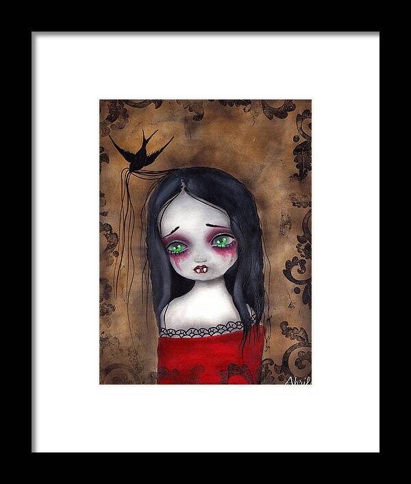 Gothic Framed Print featuring the painting Luzie by Abril Andrade