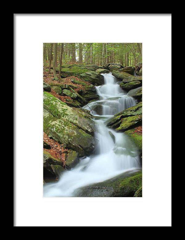 Wendell Framed Print featuring the photograph Lynnes Falls New England National Scenic Trai by John Burk