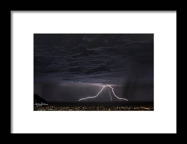Lightning Framed Print featuring the photograph M A G N I F I C O by Andrew Dickman
