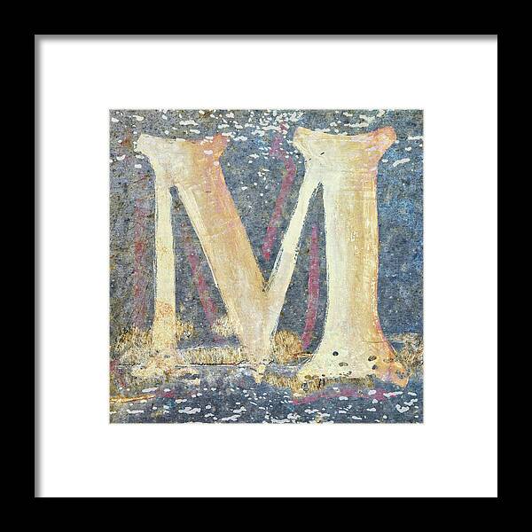 Letter Framed Print featuring the mixed media M is for Monet by Carol Leigh