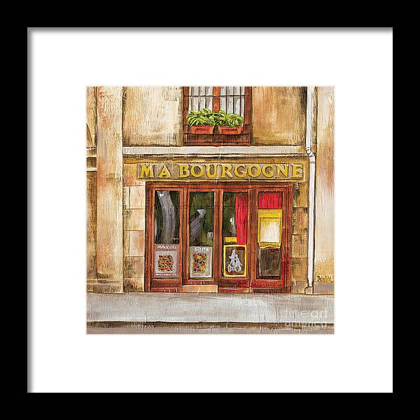 French Framed Print featuring the painting Ma Bourgogne by Debbie DeWitt