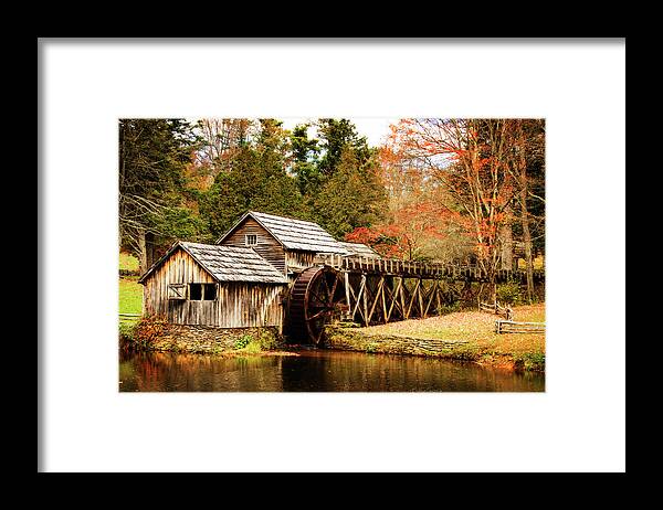 Color Framed Print featuring the photograph Mabry Mill -3 by Alan Hausenflock