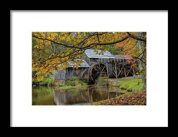 Fall Framed Print featuring the photograph Mabry Mill in Fall 3 by Kevin Craft