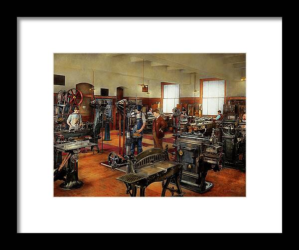 Bureau Of Standards Framed Print featuring the photograph Machinist - The standard way 1915 by Mike Savad