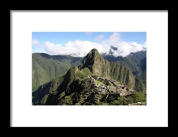 Machu Picchu Framed Print featuring the photograph Machu Picchu Ruin, Peru by Aidan Moran