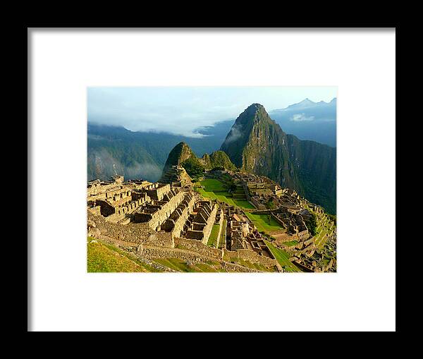 Machu Pichu Framed Print featuring the photograph Machu Pichu by LoggaWiggler