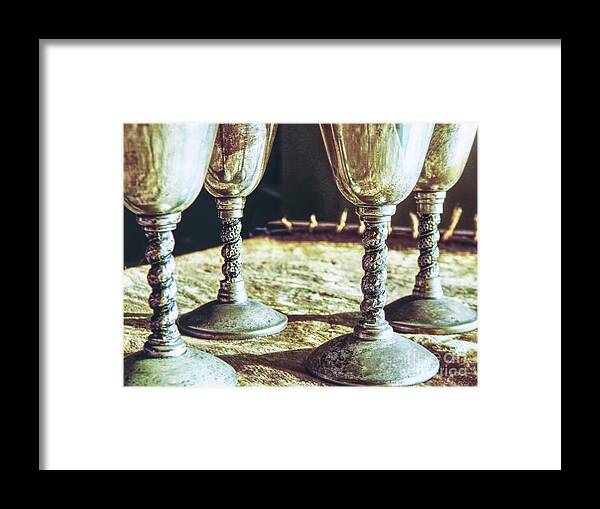 Macro Framed Print featuring the photograph Macro Goblets Still Life by Phil Perkins