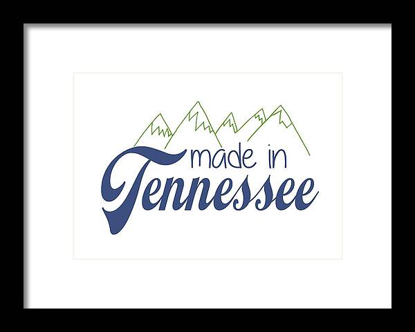 Tennessee Framed Print featuring the photograph Made in Tennessee Blue by Heather Applegate