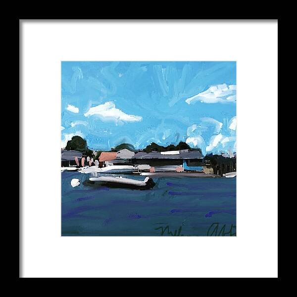 Gloucesterma Framed Print featuring the photograph Madfish Grille In Smith Cove by Melissa Abbott
