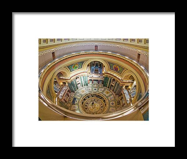 Madison Framed Print featuring the photograph Madison Capitol Rotunda by Steven Ralser