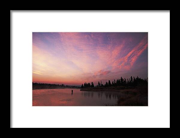 Sunrise Framed Print featuring the photograph Madison River Sunrise by Randall Evans
