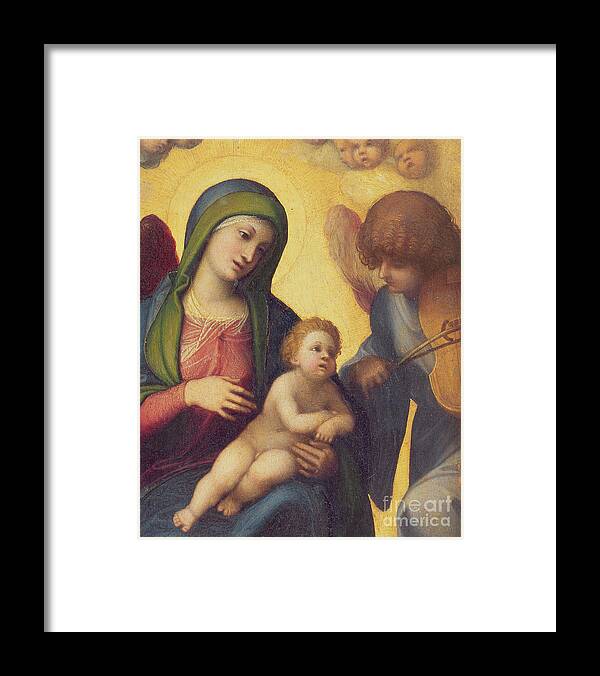 Madonna Framed Print featuring the painting Madonna and Child with Angels by Correggio