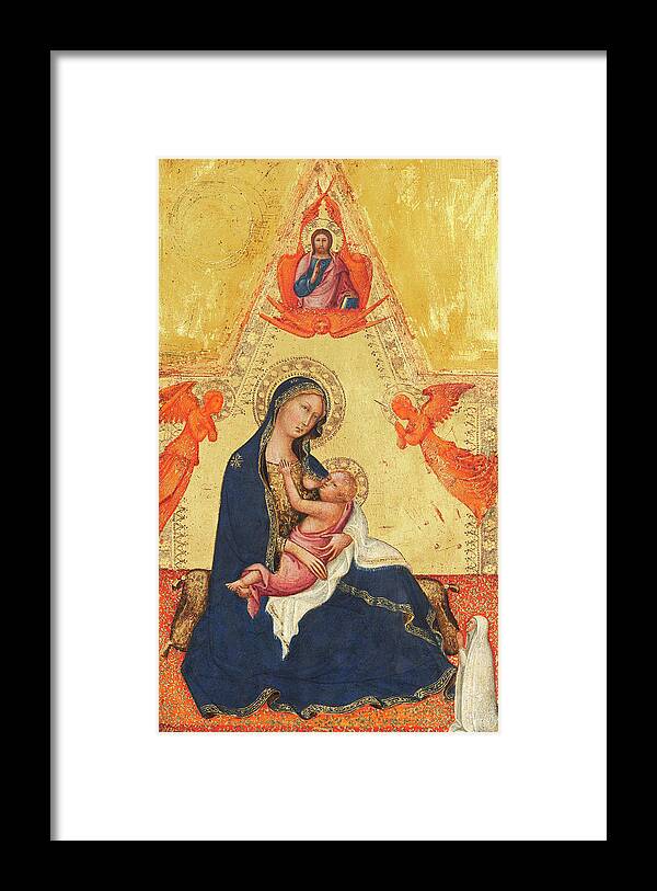 Madonna Of Humility Framed Print featuring the painting Madonna of Humility by Andrea di Bartolo