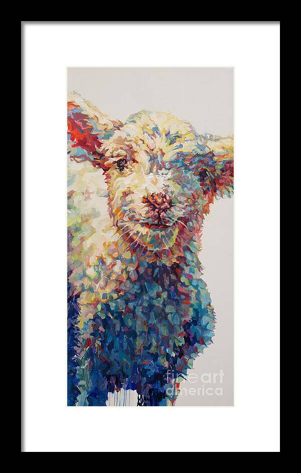 Sheep Framed Print featuring the painting Magda by Patricia A Griffin