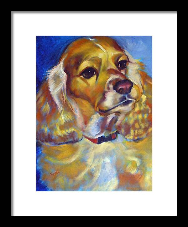 Cocker Spaniel Painting Framed Print featuring the painting Maggie Maye by Kaytee Esser