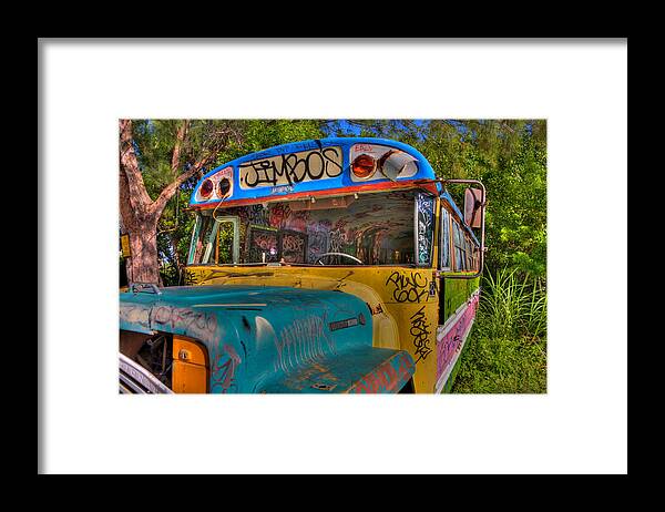 Graffiti Framed Print featuring the photograph Magic Bus by William Wetmore