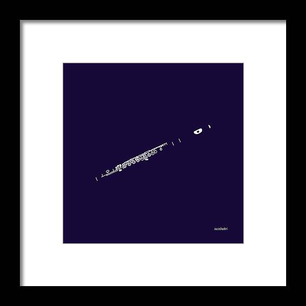 Flute Teacher Framed Print featuring the digital art Magic Flute in Purple by David Bridburg