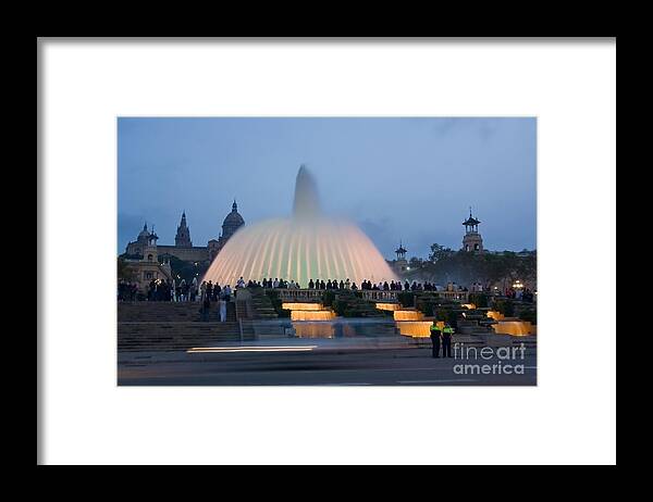 Barcelona Framed Print featuring the photograph Magic Fountain In Barcelona by Sven Brogren