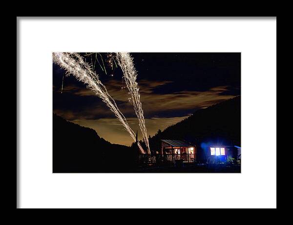 Fireworks Framed Print featuring the photograph Magic Mountain by James BO Insogna