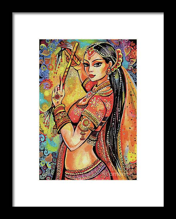 Indian Dancer Framed Print featuring the painting Magic of Dance by Eva Campbell
