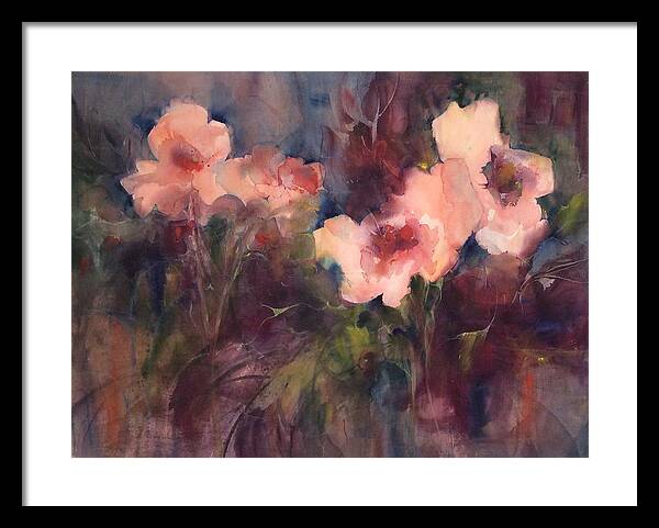 Flowers Framed Print featuring the painting Magical Garden by Karen Ann Patton