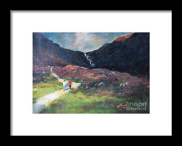 Mahon Falls Framed Print featuring the painting Magical Mahon Falls by Keith Thompson