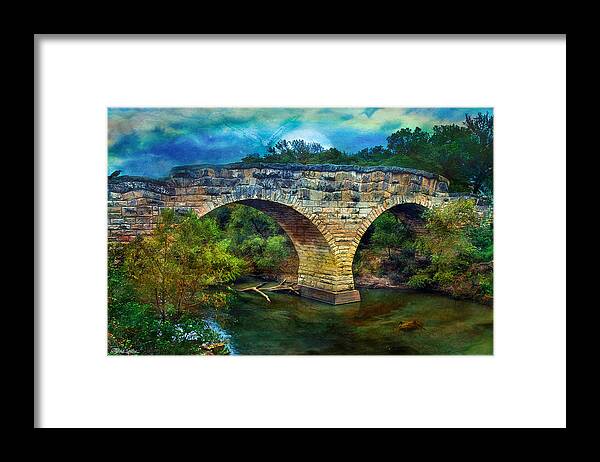 Abandoned Bridge Framed Print featuring the photograph Magical Middle Of Nowhere Bridge by Anna Louise