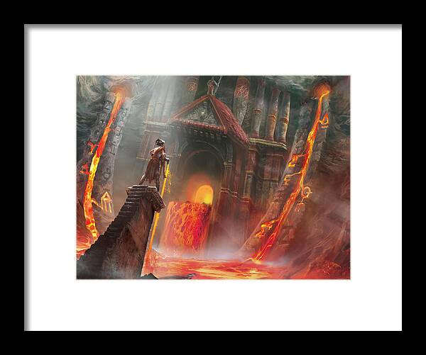 Magic The Gathering Framed Print featuring the digital art Magmatic Insight by Ryan Barger