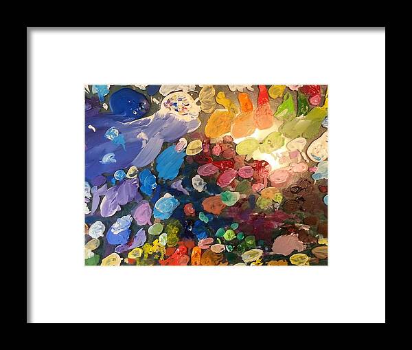 Paint Framed Print featuring the painting Magnetic Paint Palette by Tanielle Childers