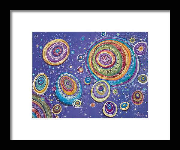 Cosmos Framed Print featuring the painting Magnetic by Tanielle Childers