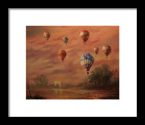 Flight Framed Print featuring the painting Magnificent Seven by Tom Shropshire