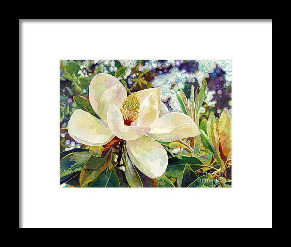 Magnolia Framed Print featuring the painting Magnolia Melody by Hailey E Herrera