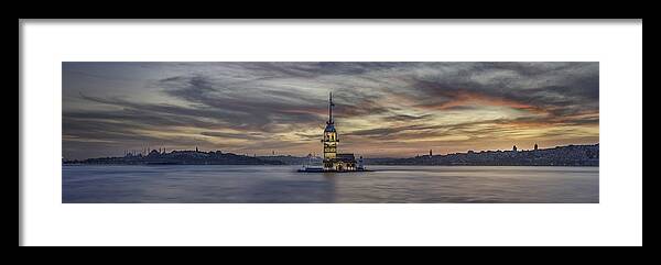 Istanbul Framed Print featuring the photograph Maiden Tower by Rilind Hoxha