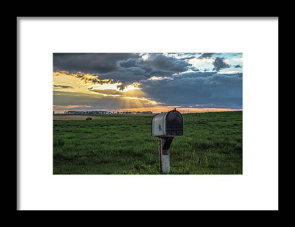 Mail Box Framed Print featuring the photograph Mail Box in North Dakota by John McGraw