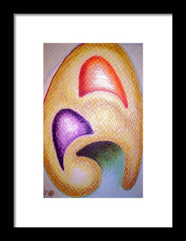 Abstract Framed Print featuring the drawing Mailed to You by Suzanne Udell Levinger
