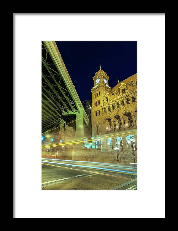 City Framed Print featuring the photograph Main Street Station-vertical by Jonathan Nguyen