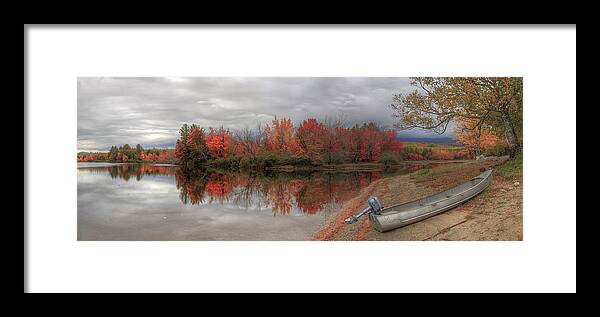 Maine Framed Print featuring the photograph Maine Lake in Autumn by Jack Nevitt