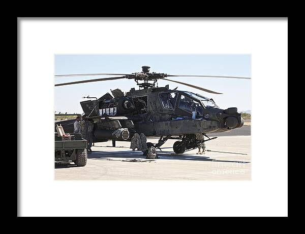 Exercise Angel Thunder Framed Print featuring the photograph Maintenance Being Conducted On An by Terry Moore